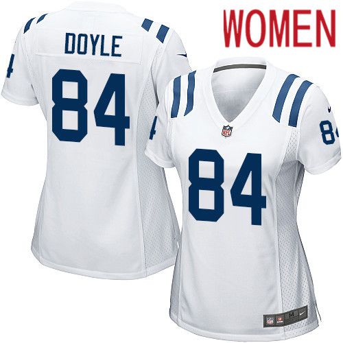 Women Indianapolis Colts #84 Jack Doyle Nike White Game NFL Jersey